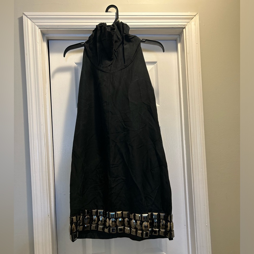 Zara Black Dress with Beaded Detail